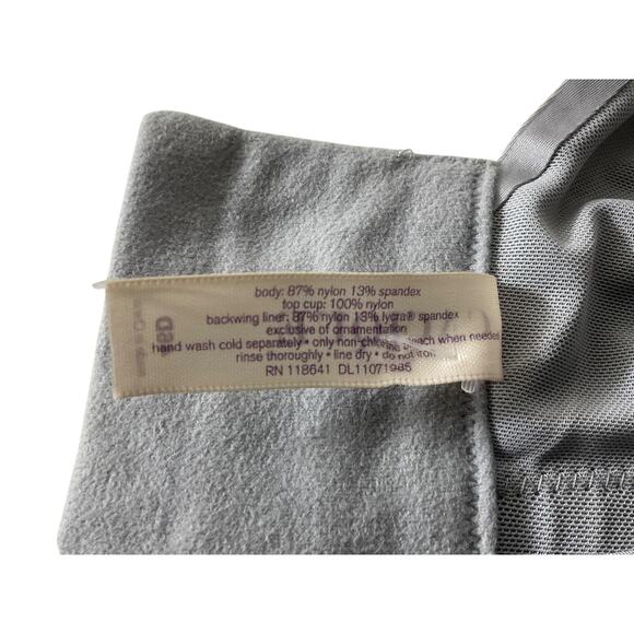 Cacique Bra Womens 46D Gray Illusion Full Coverage Side Smoothing Underwire New - Picture 5 of 7